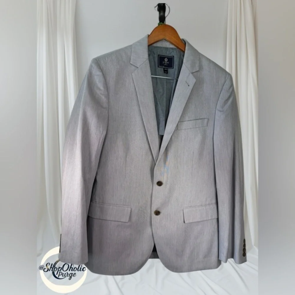 J crew Mens blazer suit jacket Light Blue Cotton Blazer 40  Classic Fit